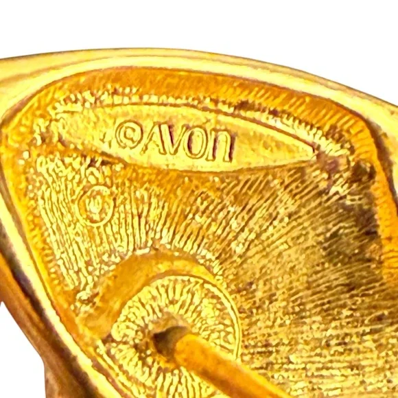 Avon Mama Cat & Kitten Chatelaine Brooch Signed Vintage - Picture 4 of 5